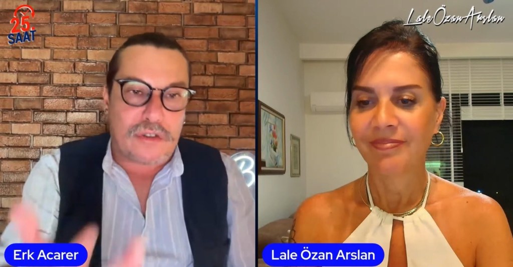 Hakkında yakalama kararı bulunan Erk Acarer, Lale Özan Arslan’ın yayınında